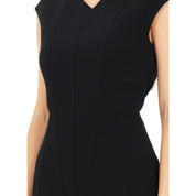 Ulla Black Slim V-Neck Dress