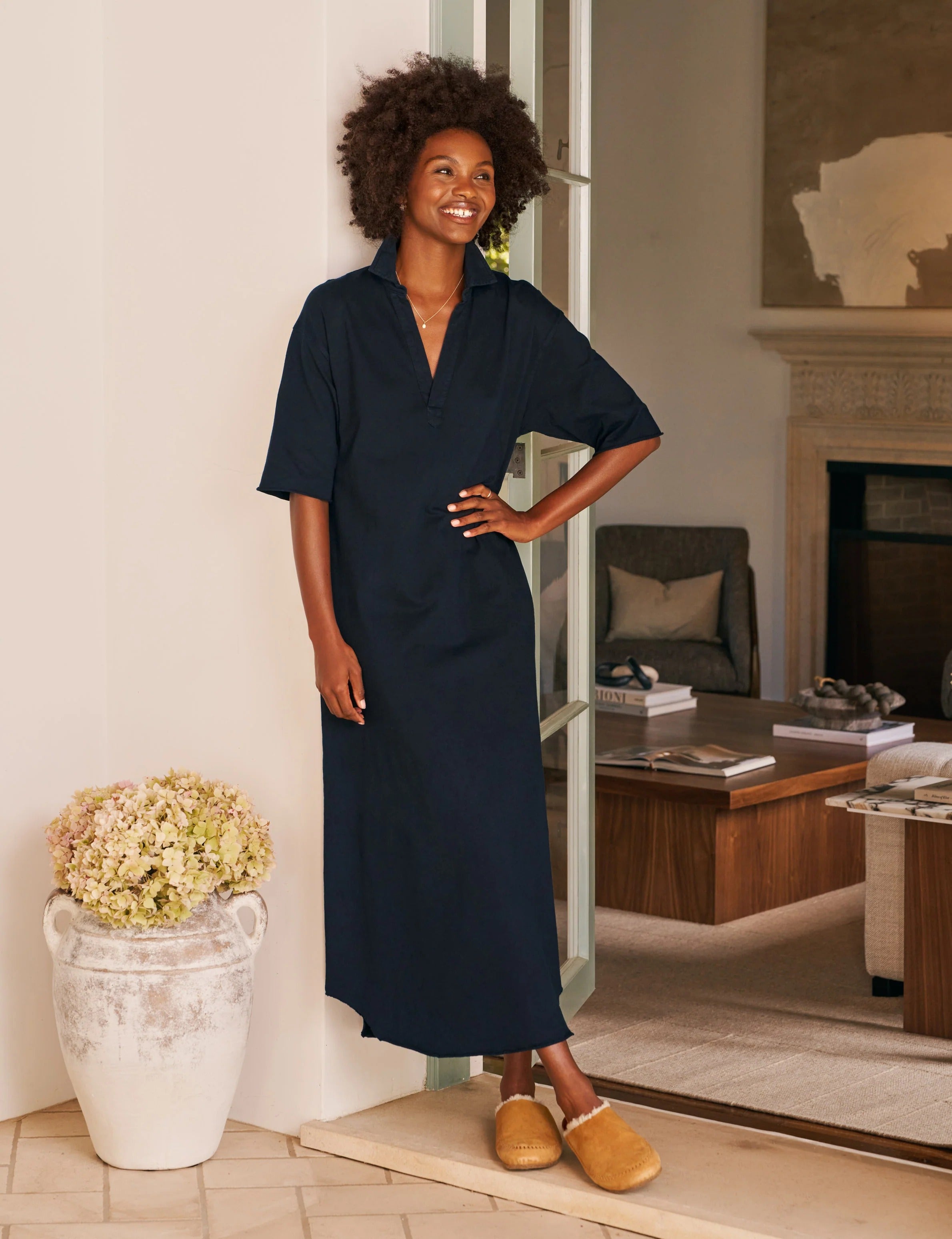 Emma Popover Henley Maxi Dress