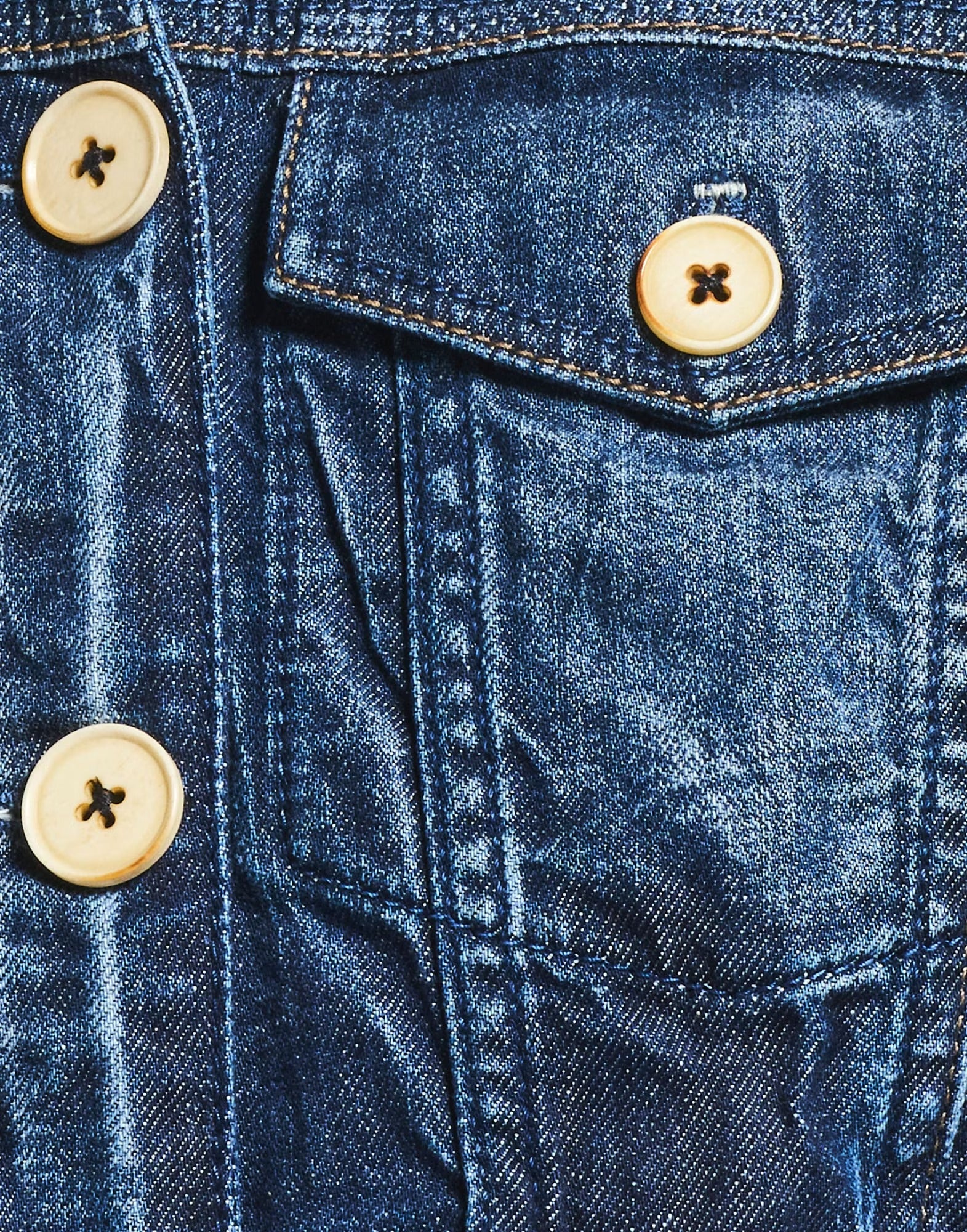 Raise Up Indigo denim vest with waist tie