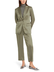 Hammered satin blazer sage