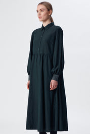 Silk Blend Dress Green