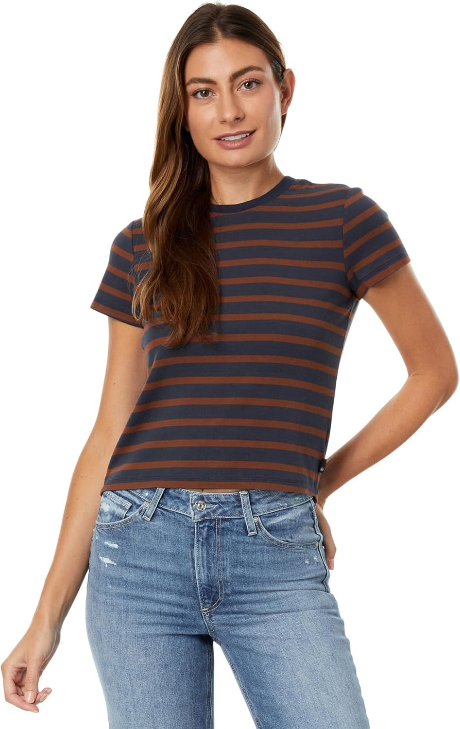 Sadie Crew  Stripe 90'S Vintage Crop T-Shirt