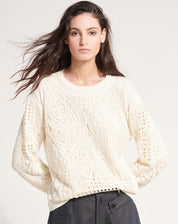 Commendable Embroidered Sweater in silk-lyocell