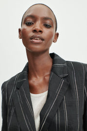 Blazer with tie belt