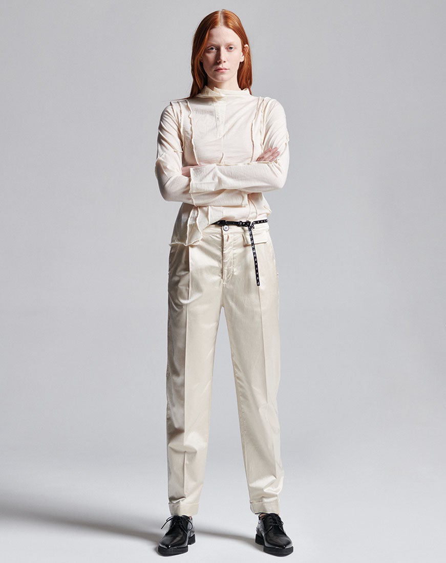 Concise Straight leg pants with double ticket pocket
