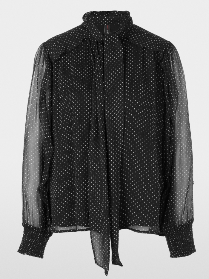 Spotty Bow-tie blouse