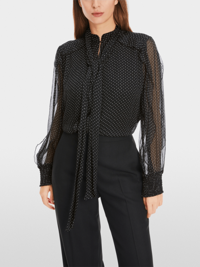 Spotty Bow-tie blouse