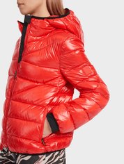 Red Puffer With Hood
