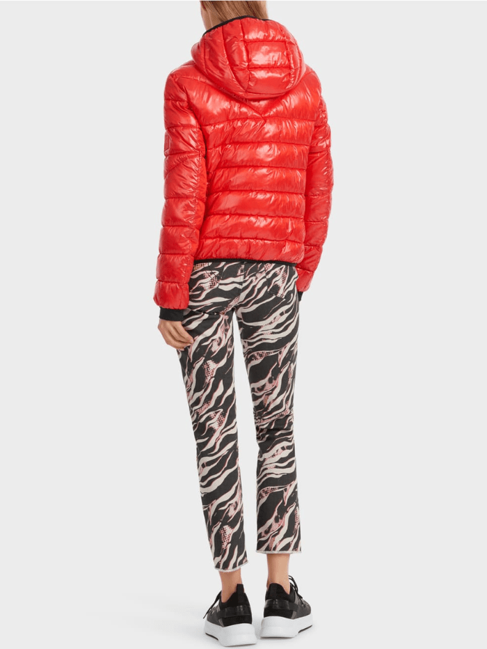 Red Puffer With Hood