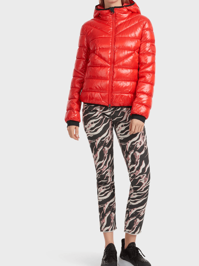 Red Puffer With Hood