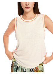 Off White Knitted Singlet