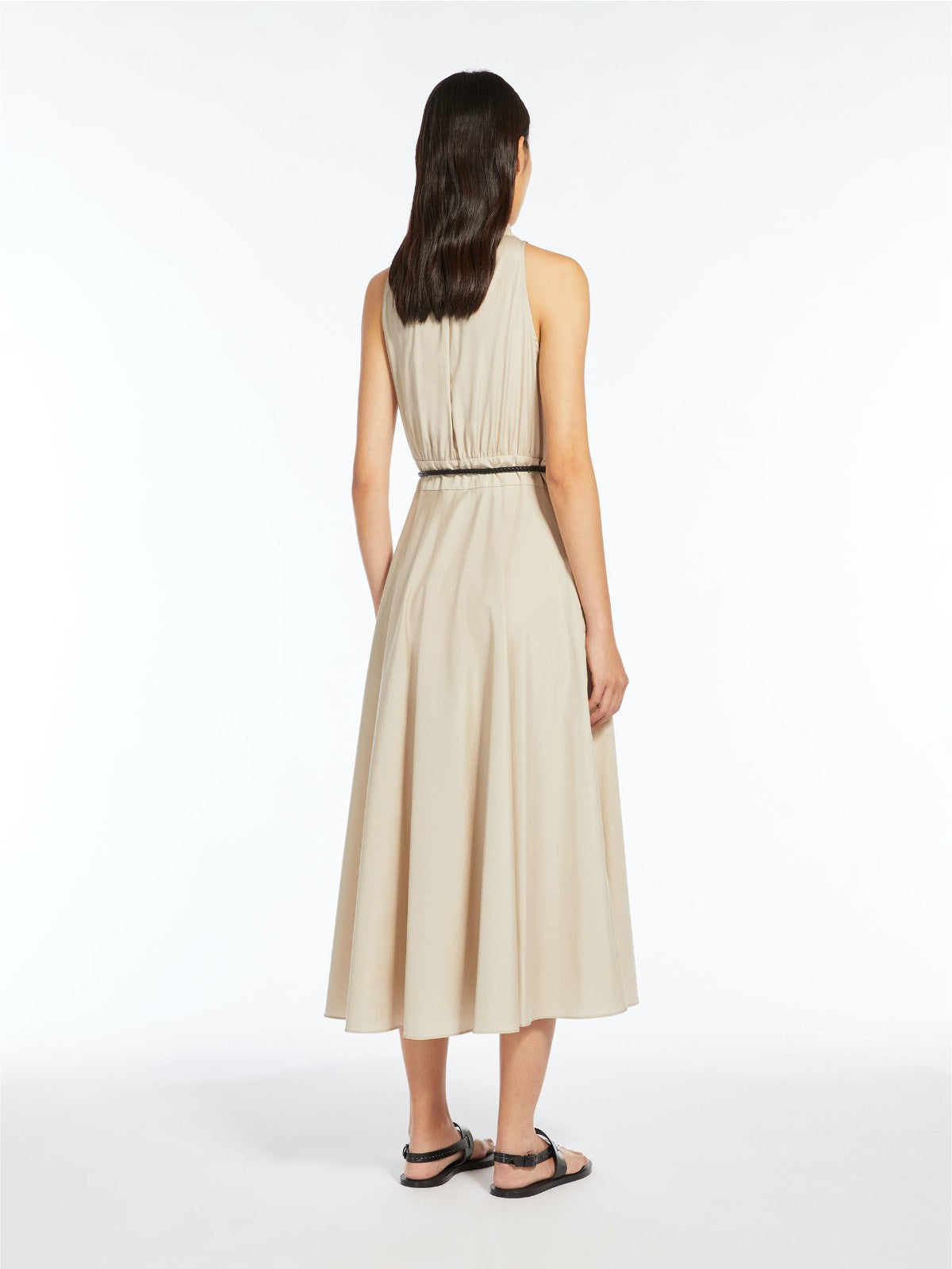 Adepto Beige Sleeveless Dress