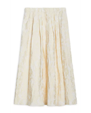 Anzio full embroidered cotton skirt ecru