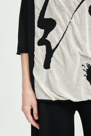 Blk/white Print Sweater