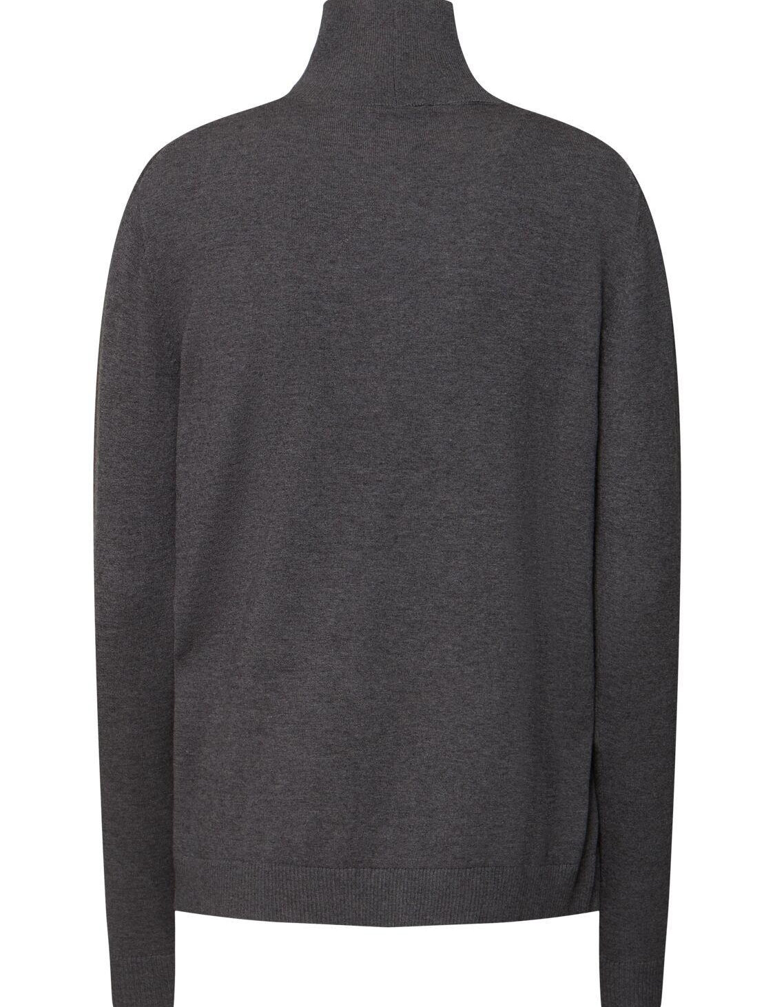 Turtleneck sweater with silk