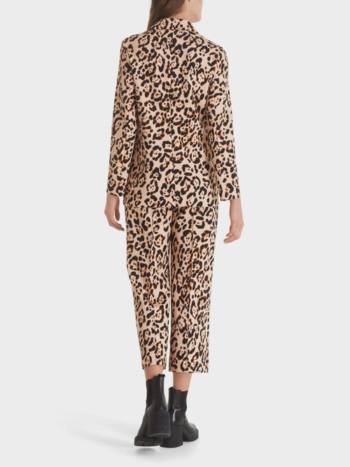 Leopard Shirt Jacket in Scuba Jersey