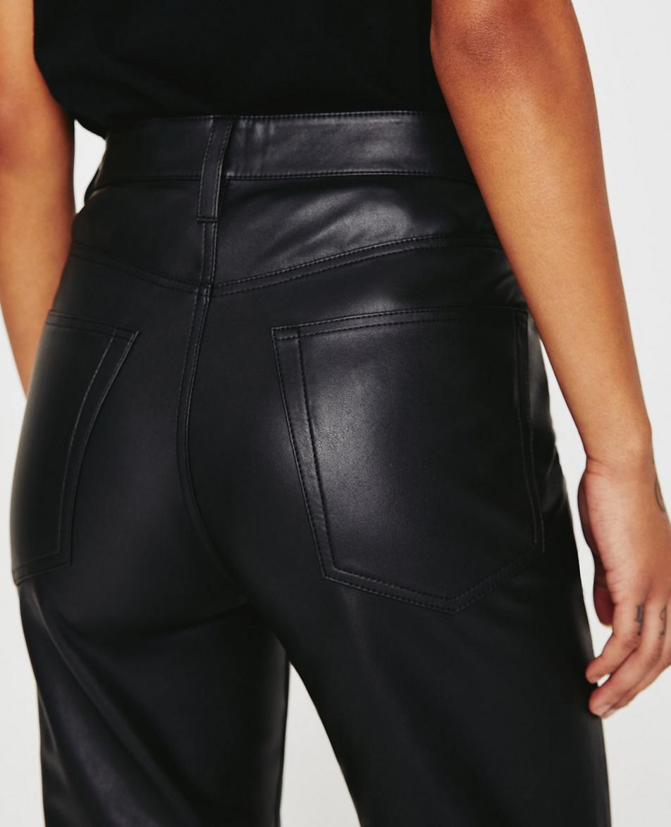 Alexxis Straight Faux Leather Black AG Jeans -01