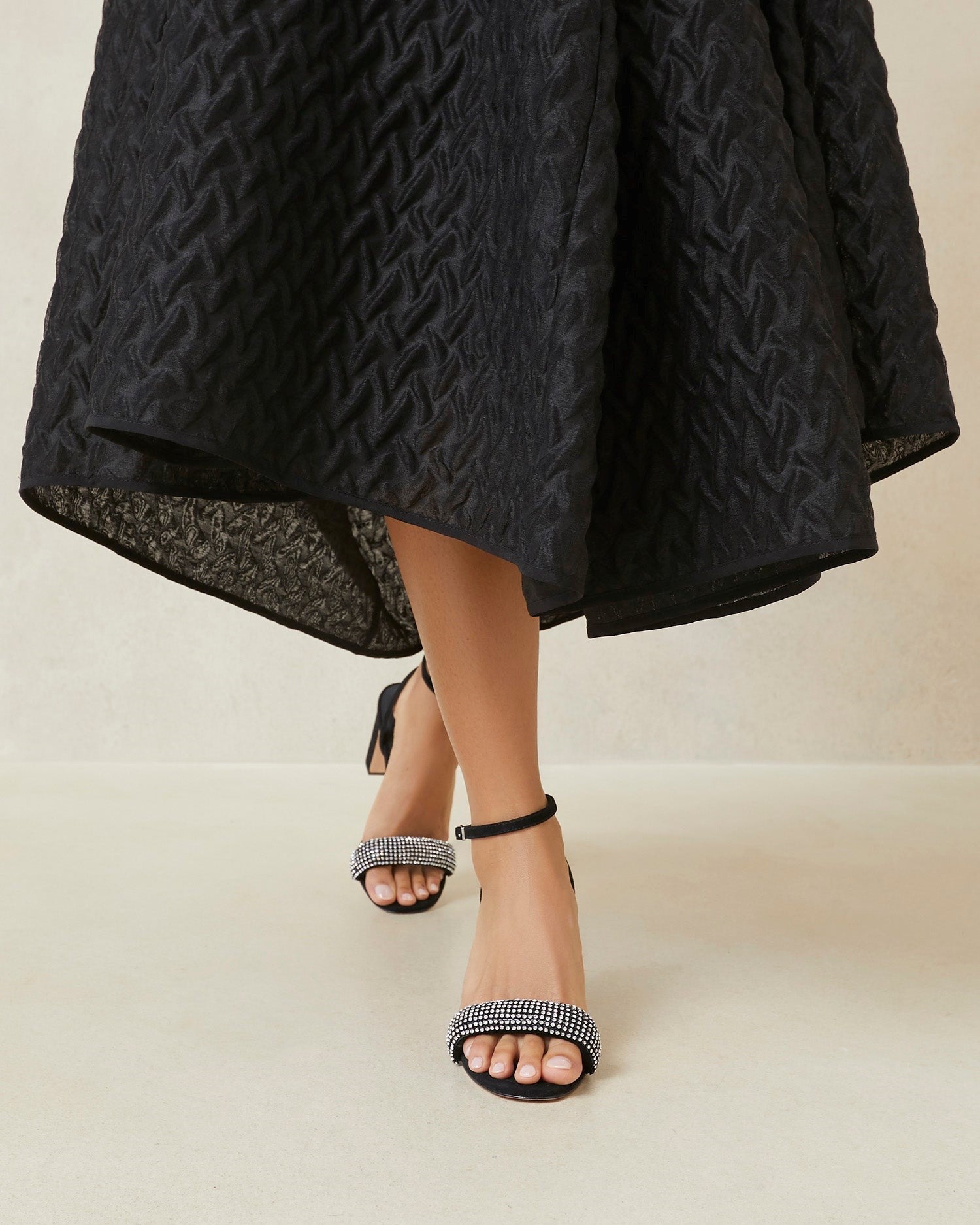 Shay Black Rhinestone Heel