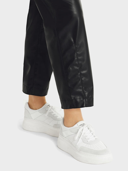 Casual Pants in Faux Nappa Leather