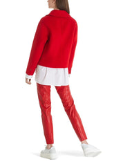 Cropped Double Faced Jacket Red