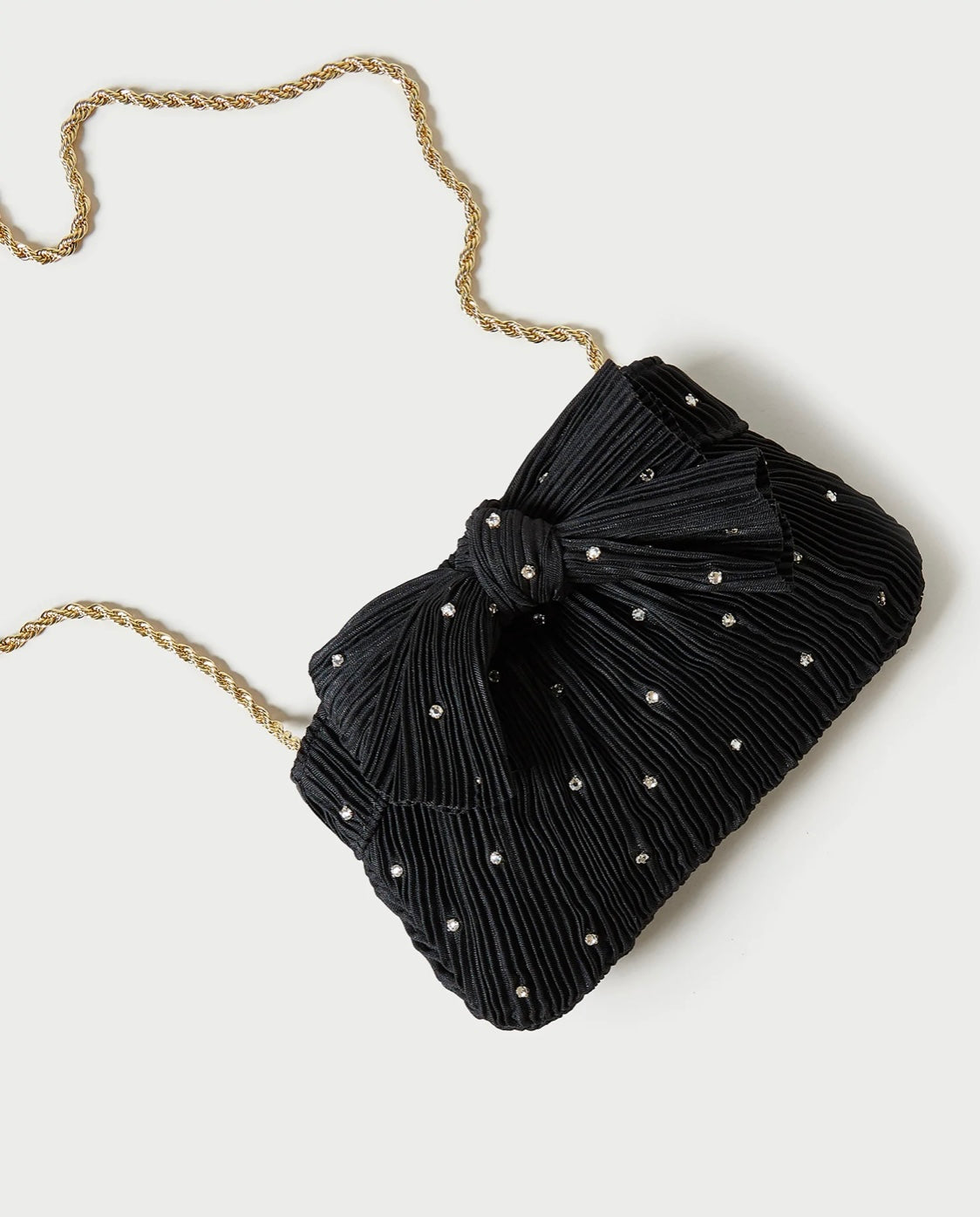 Rochelle Black/Crystal Mini Bow Clutch