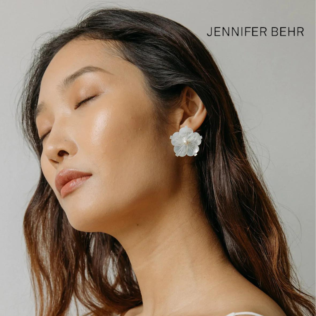Jennifer Behr Aileen crystal earrings - Red