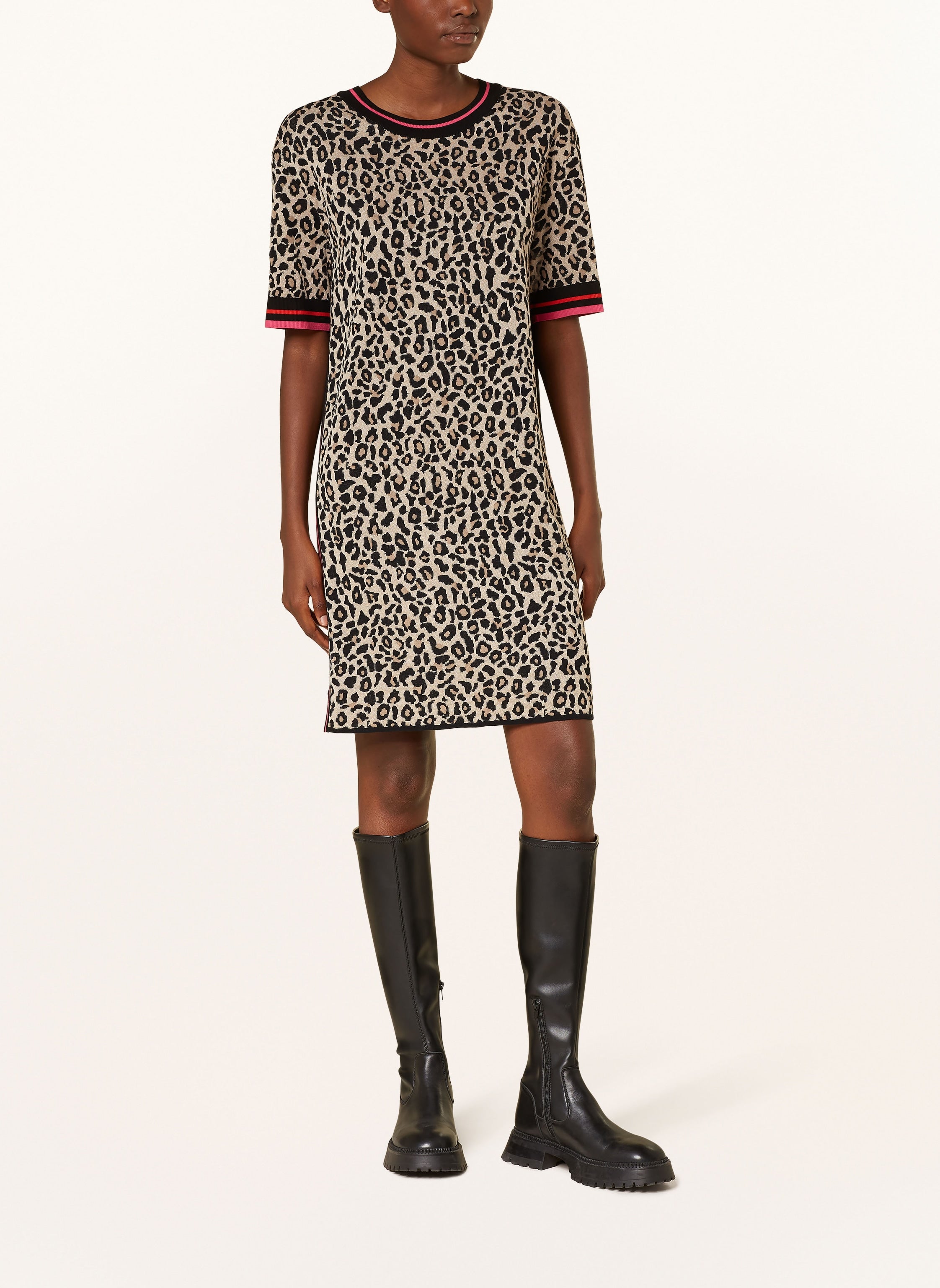 Animal Print Knitted Dress