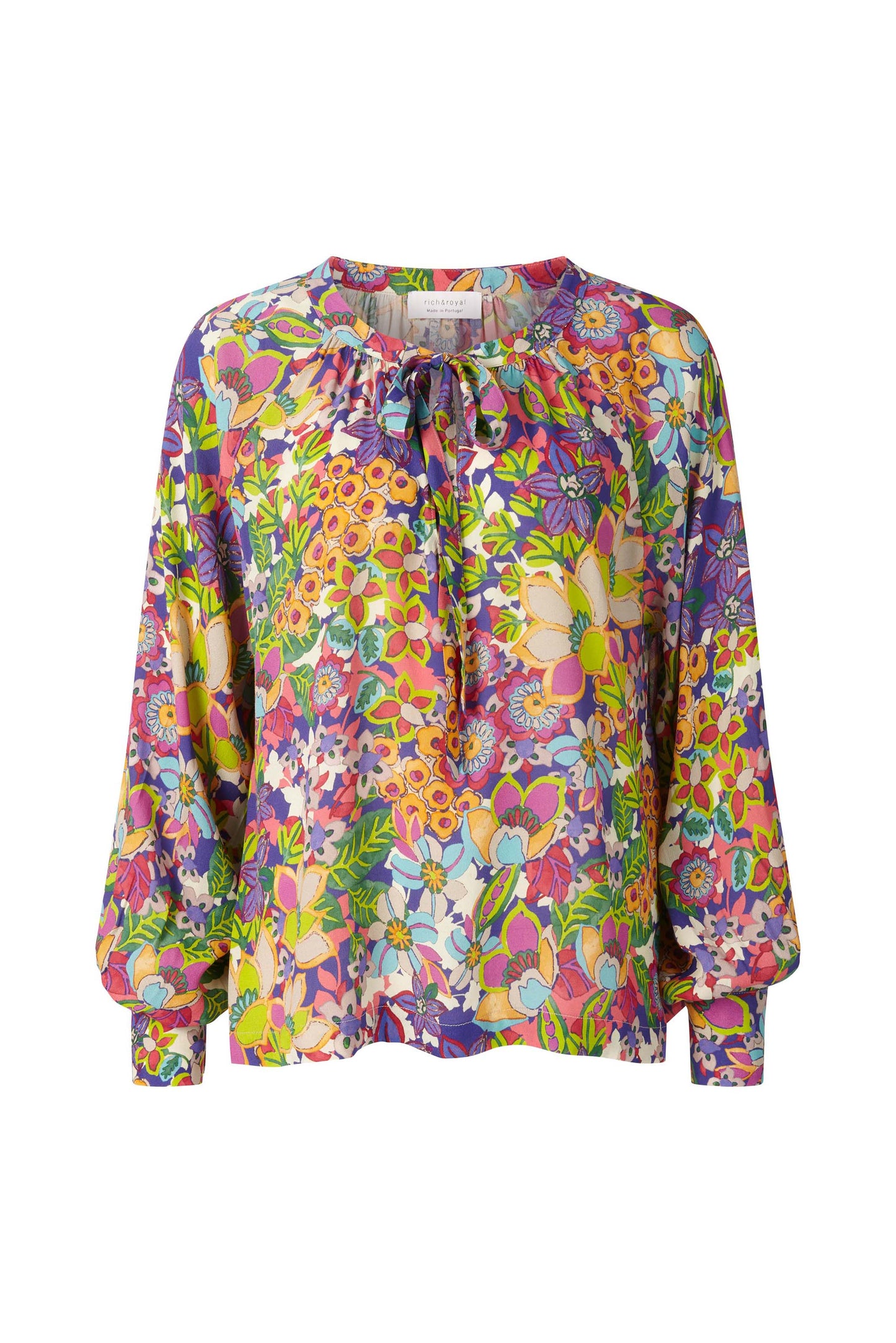 Printed Blouse with Bow