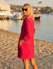 Southern Long Slv Playsuit Dress Red