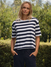 Perry NYC Crewneck Tee Nautical Stripe
