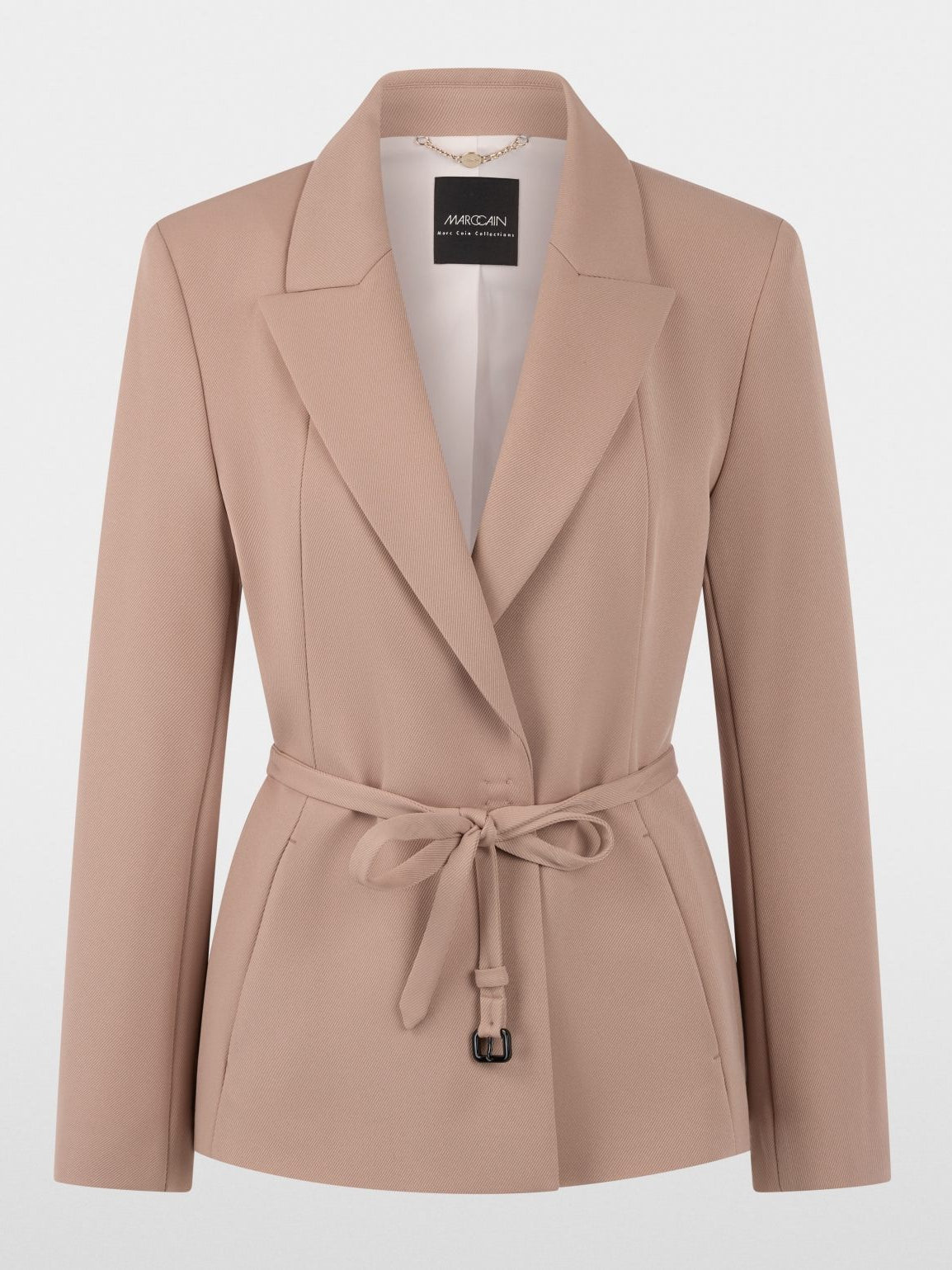 Warm Taupe New Belted Jacket