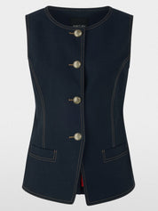 Denim-Look Waistcoat