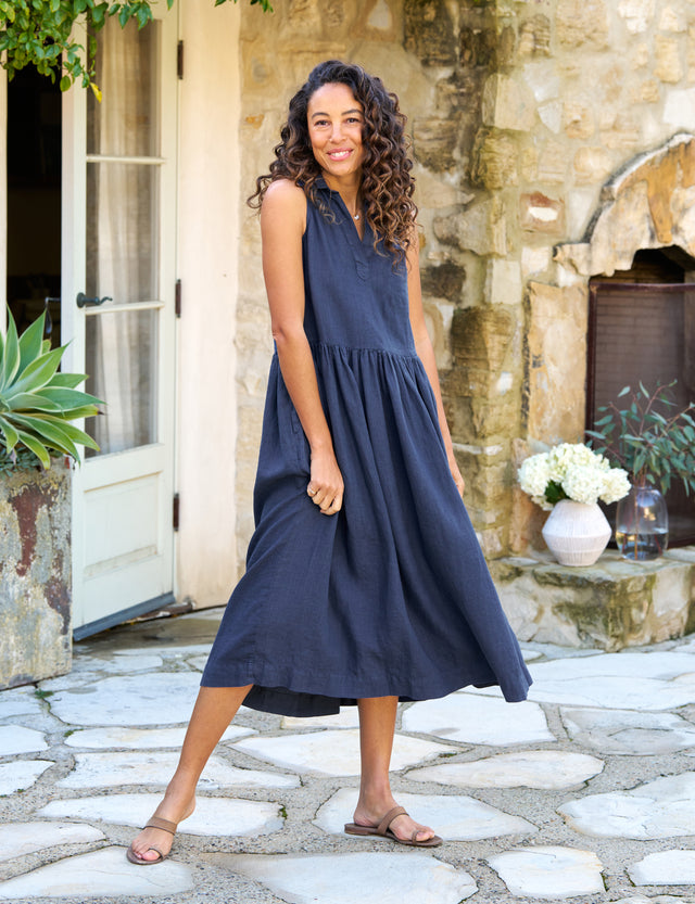 Daphne Popover Sleeveless Shirtdress