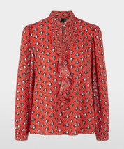 Aurora Red Print Blouse