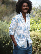 Eileen Relaxed B/U Shirt Blue Crab