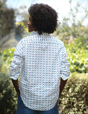 Eileen Relaxed B/U Shirt Blue Crab