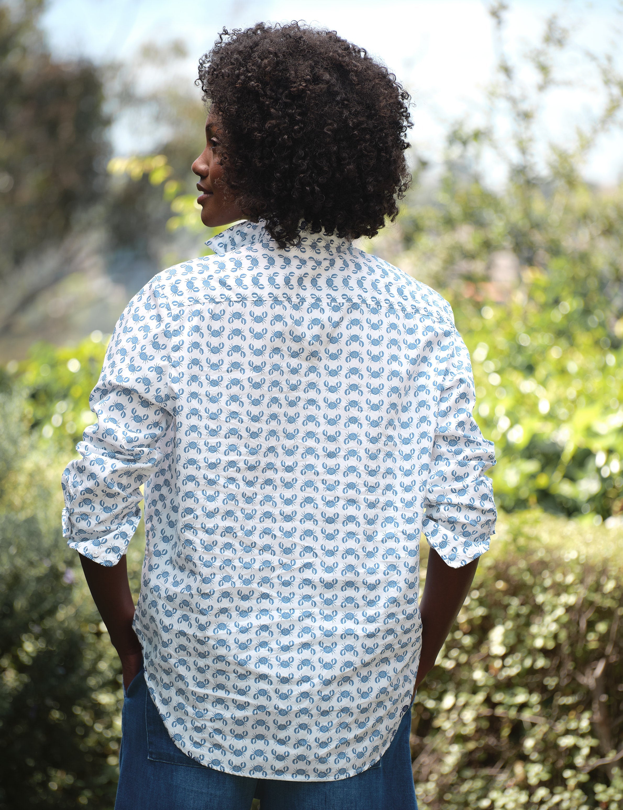 Eileen Relaxed B/U Shirt Blue Crab