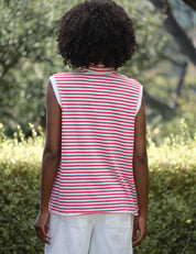 Olivia Popover Henley Tank Sailor Stripe