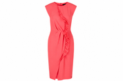 Dress With Asymmetric Ruffle Pink