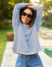 Anna L/S Capelet Striped