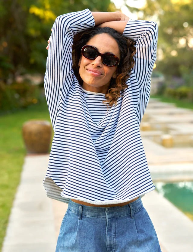 Anna L/S Capelet Striped
