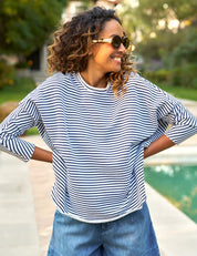 Anna L/S Capelet Striped