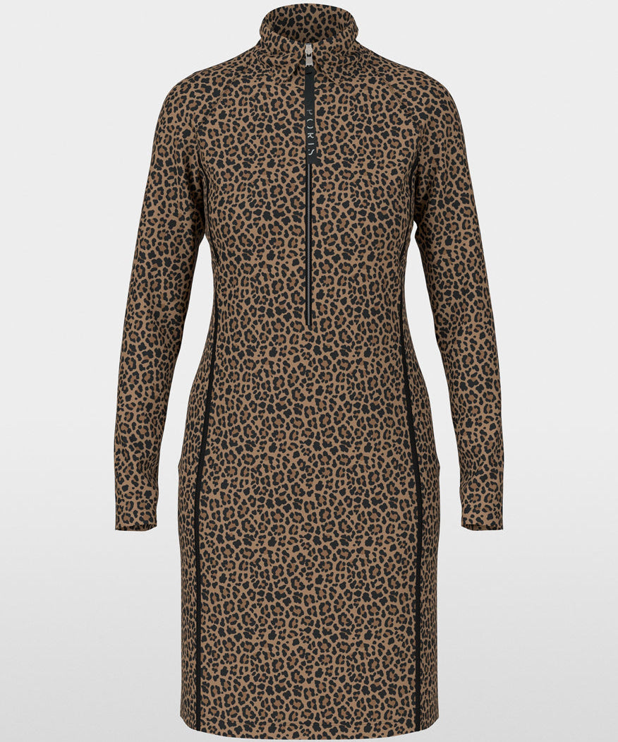 Marc Cain Sport Half-Zip Dress Animal Print
