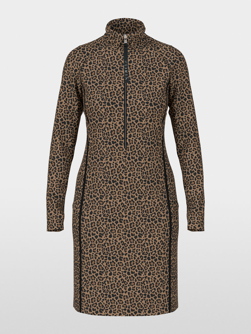 Marc Cain Sport Half-Zip Dress Animal Print