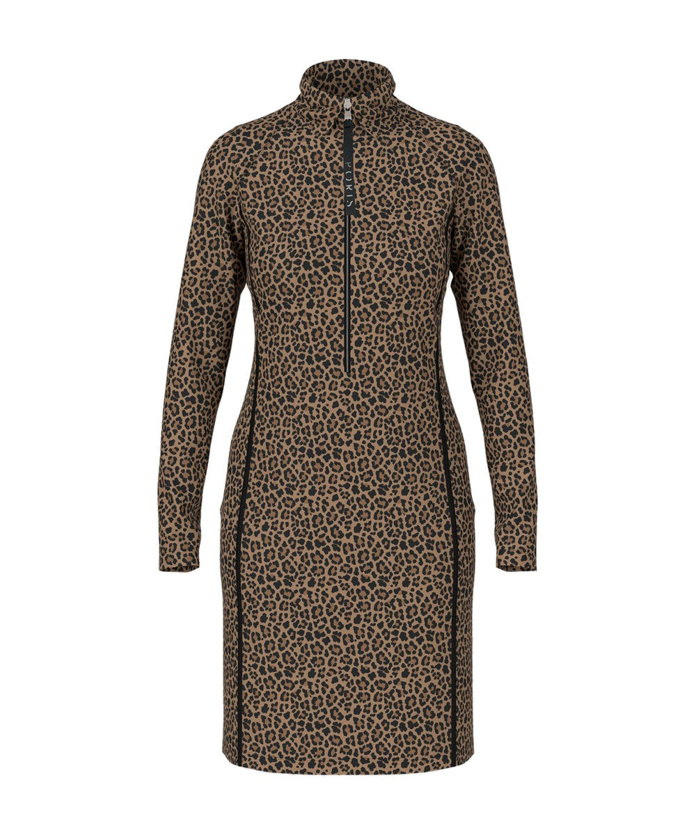 Marc Cain Sport Half-Zip Dress Animal Print