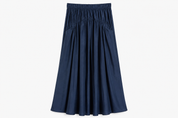 Eracle Maxi Skirt Cotton Silk Navy