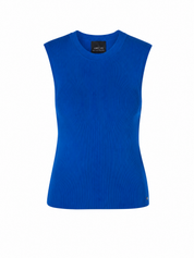 Sleeveless Knit Top Blue