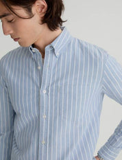 Dean Oxford Shirt Blue & White Stripe