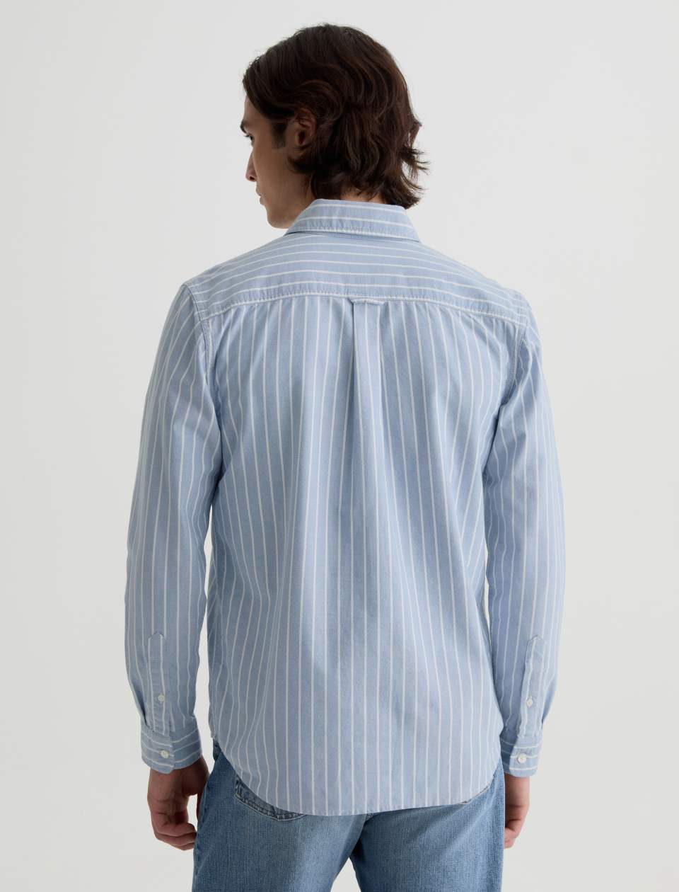 Dean Oxford Shirt Blue & White Stripe