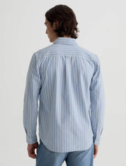 Dean Oxford Shirt Blue & White Stripe